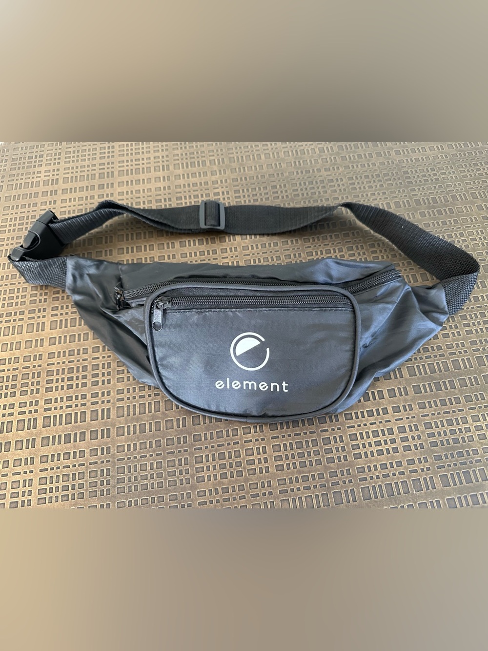 Element Black Belt Bag with White Logo